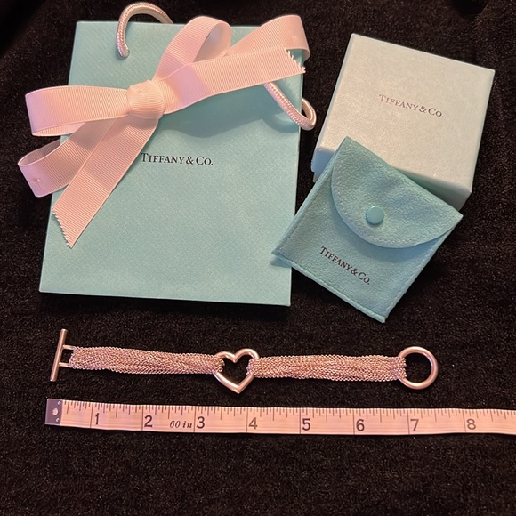 Tiffany Open Heart Chain Toggle Bracelet - Picture 4 of 5